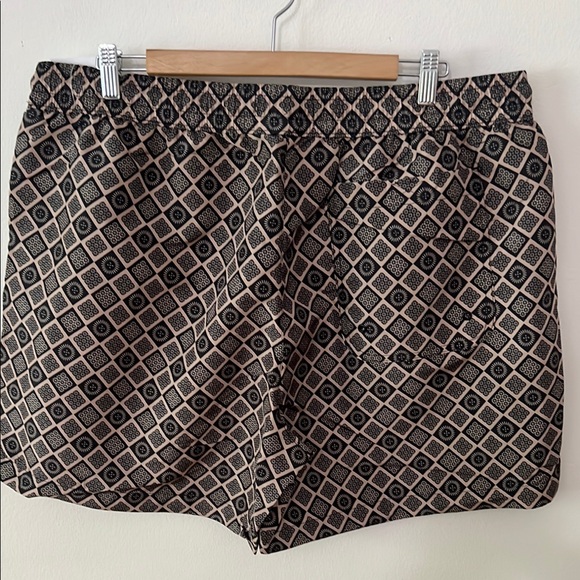 Forever 21 Men’s 2XL Swim Trunks – Black & Tan Geometric Print, Classic Fit - Picture 3 of 5